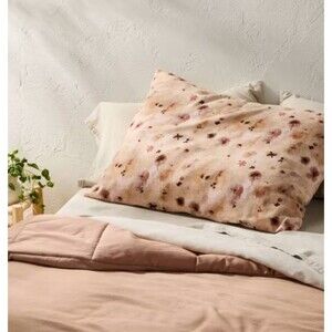 Pressed Floral Lumbar King Euro Heavyweight Decorative Throw Pillow - Casaluna